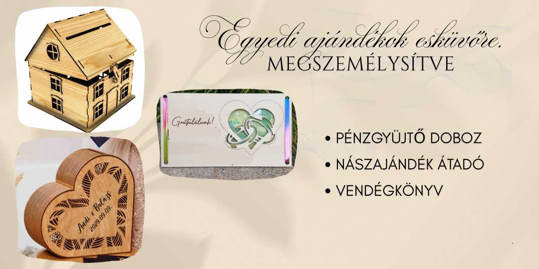 Esküvői meghívó, köszönetajándék 