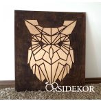 2 rétegű bagoly falikép fából