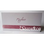 Esküvői meghívó szalaggal és gyönggyel Esküvői meghívó szalaggal és gyönggyel