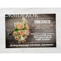   SZERELMÜNK TÖRTÉNETE HÁZASSÁGI ÉVFORDULÓRA Ajándék tábla