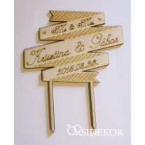 Esküvői tortadísz, neves