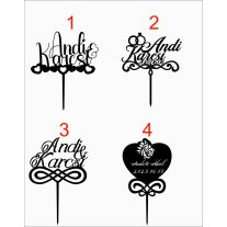 Esküvői tortadísz, neves