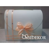   Nászajándékgyűjtő doboz/persely szalaggal és strasszkövekkel