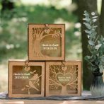   Esküvői borítékgyűjtő doboz fából – személyre szabott ajándék