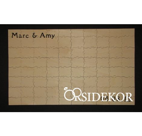 Esküvői vendégkönyv, fa puzzle Esküvői vendégkönyv, fa puzzle