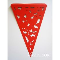 Csipkézett szívecske zászló