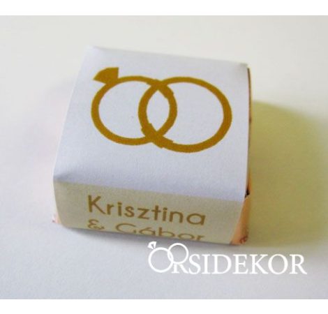 Köszönetajándék csoki gyűrűs Köszönetajándék csoki gyűrűs