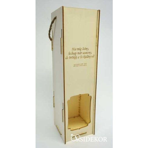 Egyedi feliratos borosdoboz