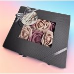 Szülőköszöntő virágbox örökrózsás