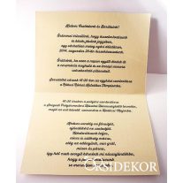 Fényképes esküvői meghívó, kinyitható