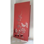 Magyar mintás esküvői meghívó - lézer vágott