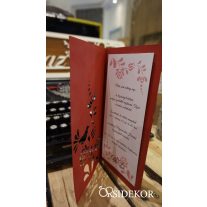 Magyar mintás esküvői meghívó - lézer vágott