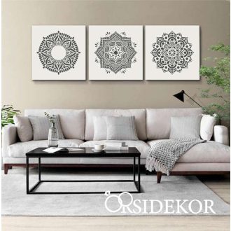 Mandala keretben falikép fából