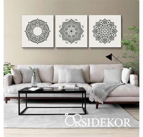 Mandala keretben falikép fából