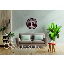 Életfa- családfa kör falikép fából