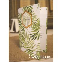 Kinyitható Greenery stílusú esküvői meghívó