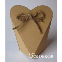 Szív köszönetajándék-doboz spárga masnival
