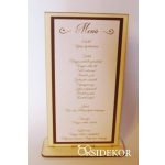 Menü fából, talpas