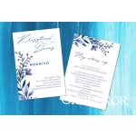 Egylapos esküvői meghívó választható mintával