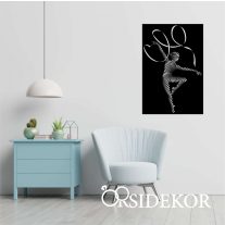 Design táncoslány falikép fából