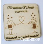 Köszönetajándék fából - poháralátét Köszönetajándék fából - poháralátét