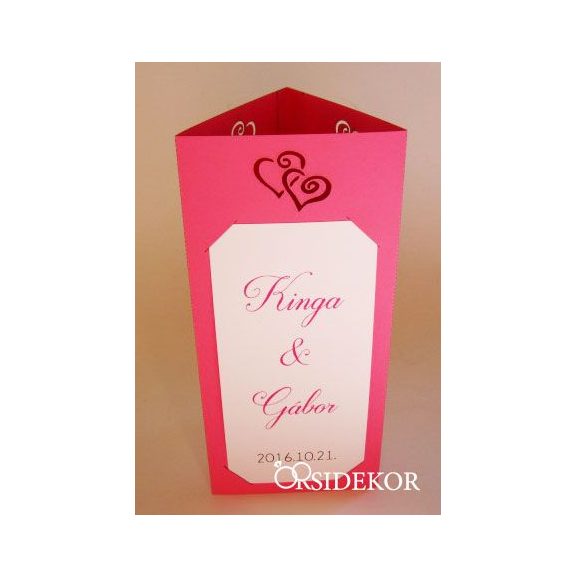 Menüháromszög szívecske