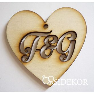 Kísérőcédula kivágott monogrammal