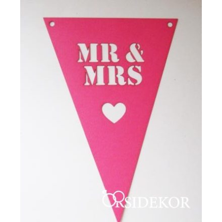 Mr & Mrs zászlócskák