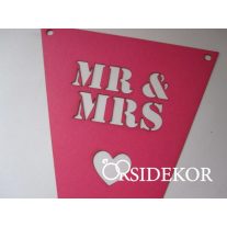 Mr & Mrs zászlócskák