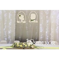 Friss Házasok hátfal dekoráció esküvőre