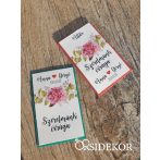 Virágmag papírtasakban matricával díszítve