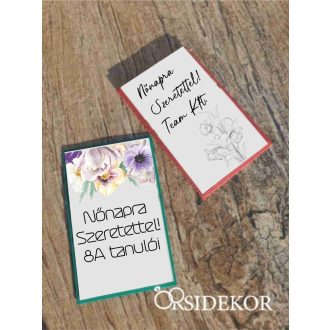   Nőnapi ajándék virágmag papírtasakban matricával díszítve