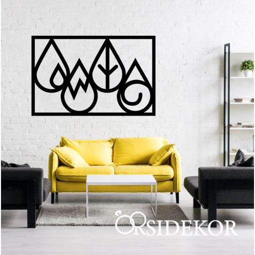 4 elem modern falikép fából