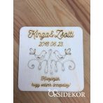 Köszönetajándék fából - poháralátét Köszönetajándék fából - poháralátét