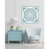 Mandala keretben modern falikép fából