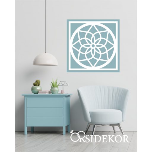 Mandala keretben modern falikép fából
