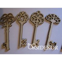 Fa kulcsok -  vintage esküvői dekoráció random minta