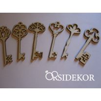 Fa kulcsok -  vintage esküvői dekoráció random minta