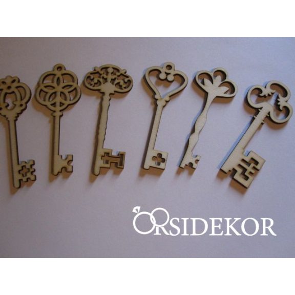 Fa kulcsok -  vintage esküvői dekoráció random minta