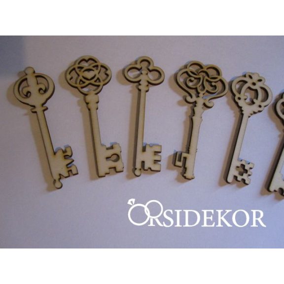 Fa kulcsok -  vintage esküvői dekoráció random minta