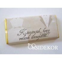 Köszönetajándék csoki modern mintával