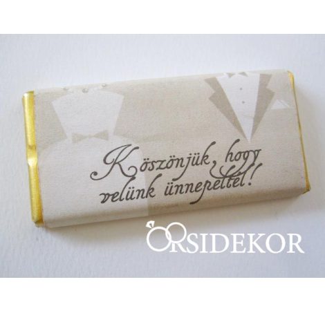 Köszönetajándék csoki modern mintával Köszönetajándék csoki modern mintával