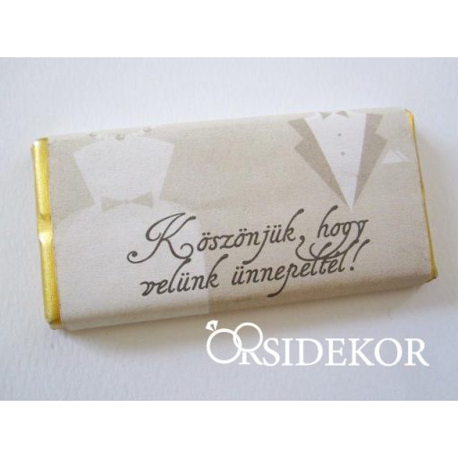 Köszönetajándék csoki modern mintával