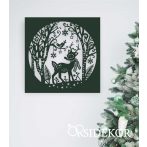 Karácsonyi rénszarvasos falikép fából Karácsonyi rénszarvasos falikép fából