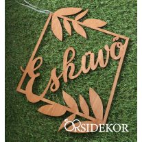 Esküvő feliratú fa dekoráció