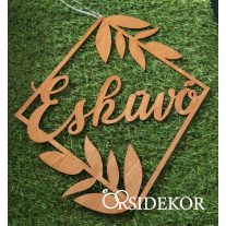 Esküvő feliratú fa dekoráció