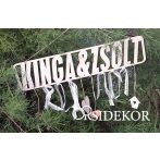 Névre szóló tábla esküvőre fából Névre szóló tábla esküvőre fából