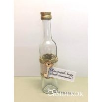 Pálinkás üveg (üresen) egyedi díszítéssel