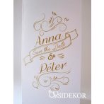 Kinyitható esküvői meghívó modern grafikával