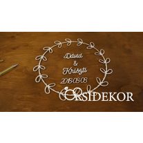 Alternatív vendégkönyv kör díszítéssel